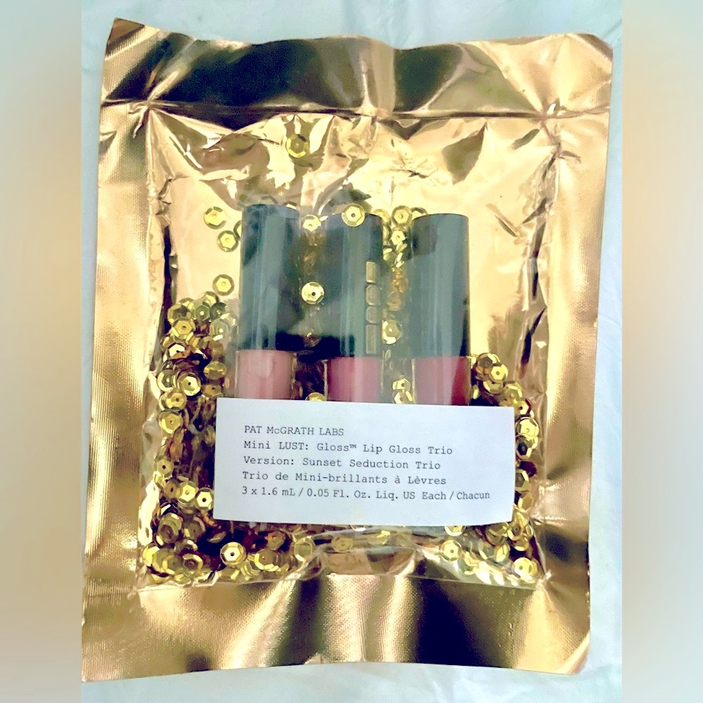*NIB* PAT MCGRATH LABS: Mini LUST Lip Gloss Trio Set (Sunset Seduction)